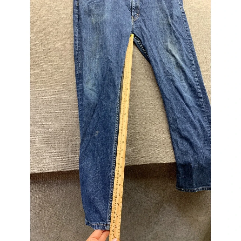 Levi's 513 Jeans Men 38x30 Blue Denim Medium Wash Slim Fit Straight Leg Mid Rise
